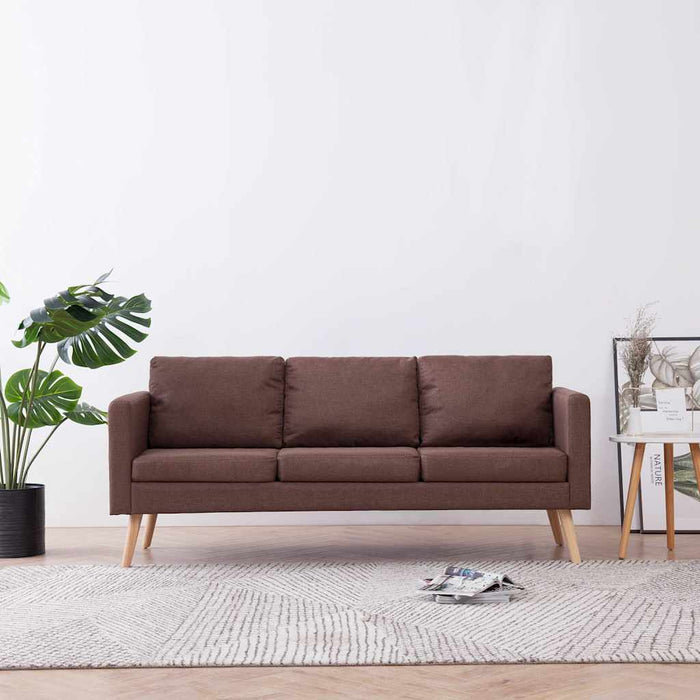 Canapea cu 3 locuri, maro, material textil - WALTI WALTI