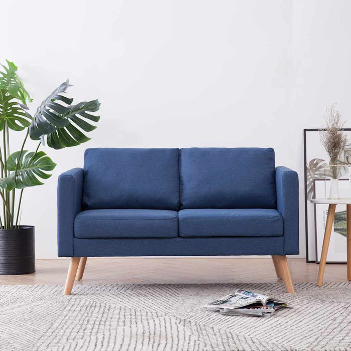 Canapea cu 2 locuri, albastru, material textil - WALTI WALTI