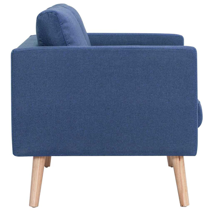 Canapea cu 3 locuri, albastru, material textil WALTI