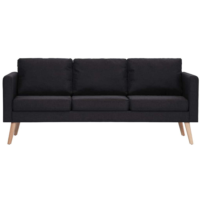 Canapea cu 3 locuri, negru, material textil WALTI