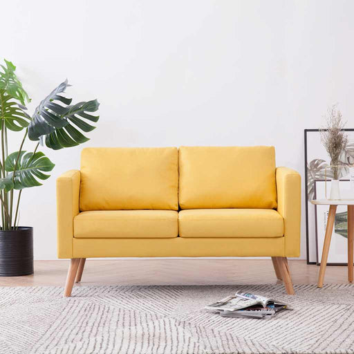 Canapea cu 2 locuri, galben, material textil - WALTI WALTI