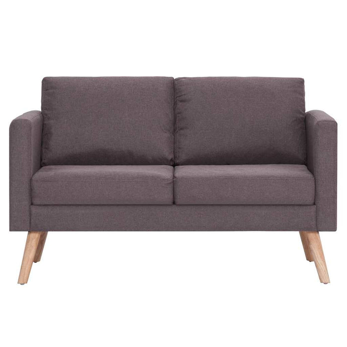 Canapea cu 2 locuri, gri taupe, material textil WALTI
