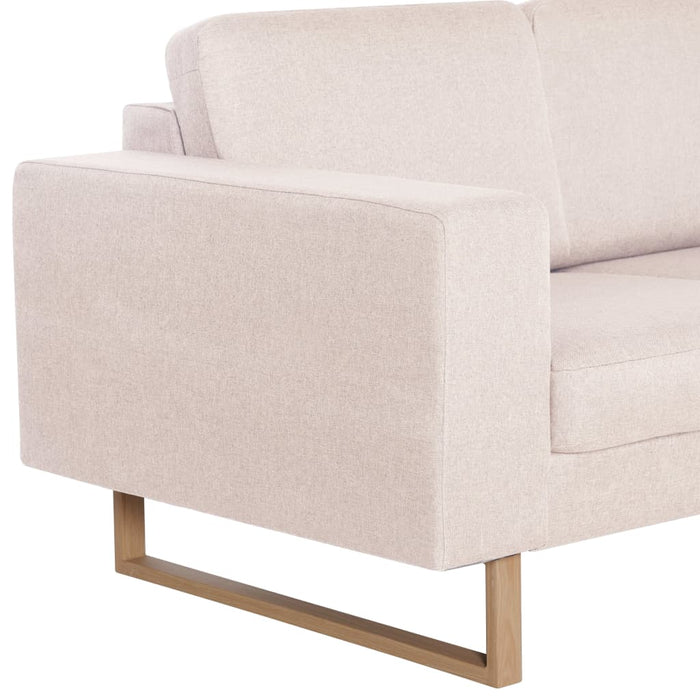 Canapea cu 2 locuri, crem, material textil - WALTI WALTI