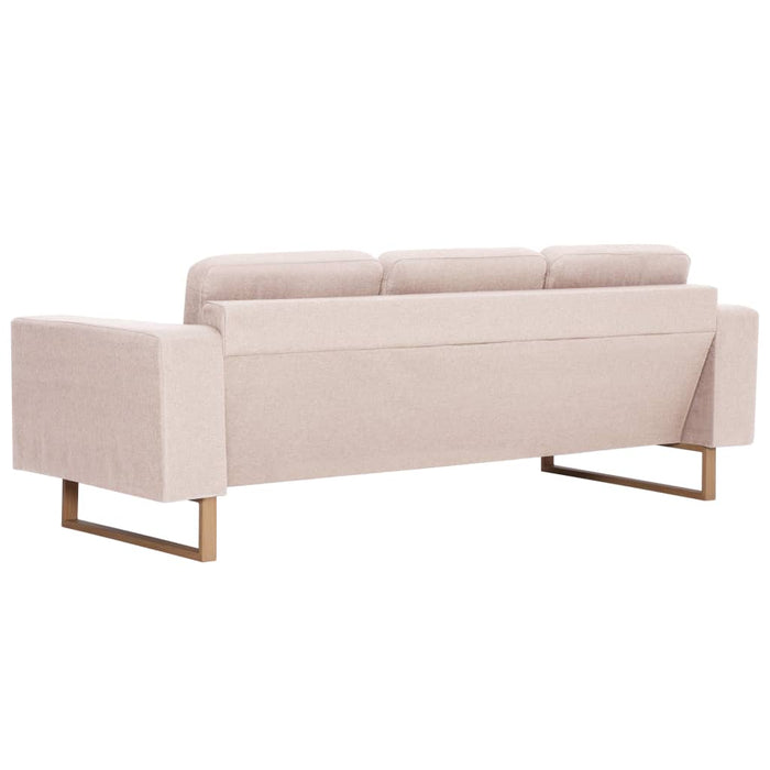 Canapea cu 3 locuri, crem, material textil WALTI