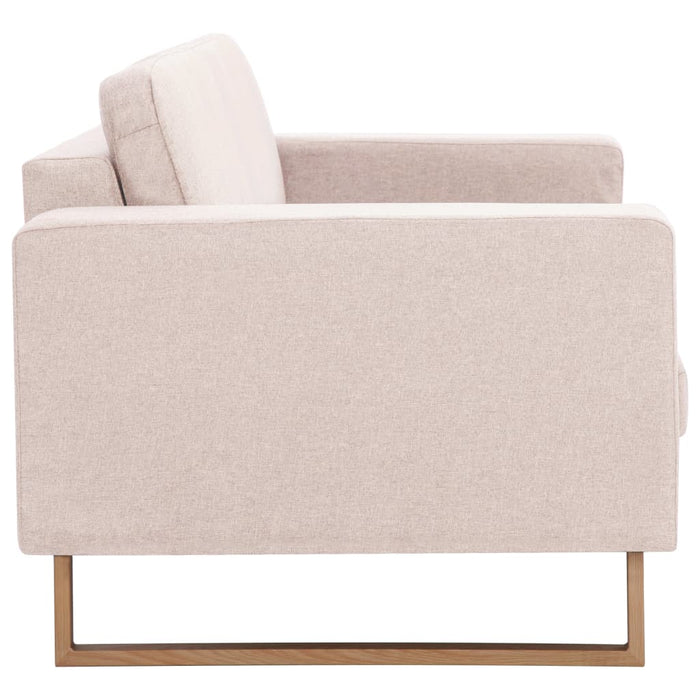Canapea cu 3 locuri, crem, material textil WALTI