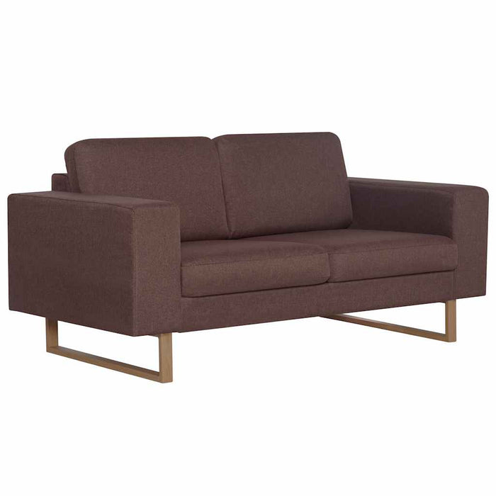 Canapea cu 2 locuri, maro, material textil WALTI