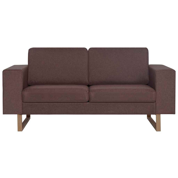 Canapea cu 2 locuri, maro, material textil WALTI