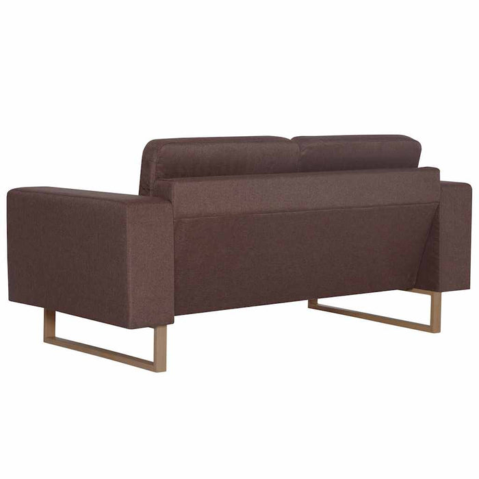 Canapea cu 2 locuri, maro, material textil WALTI