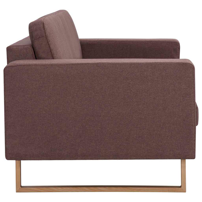 Canapea cu 2 locuri, maro, material textil WALTI