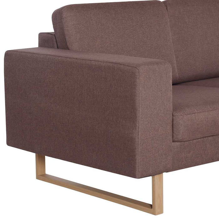 Canapea cu 2 locuri, maro, material textil WALTI