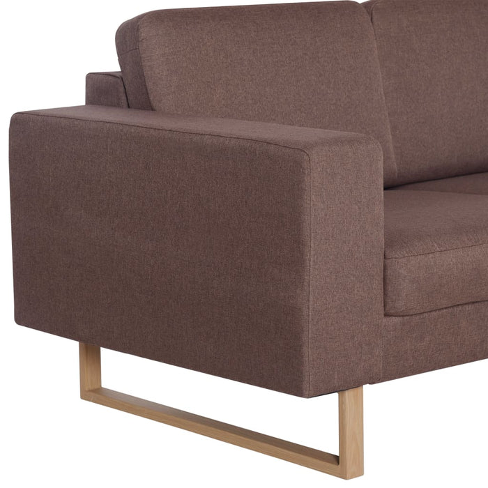 Canapea cu 3 locuri, maro, material textil - WALTI WALTI