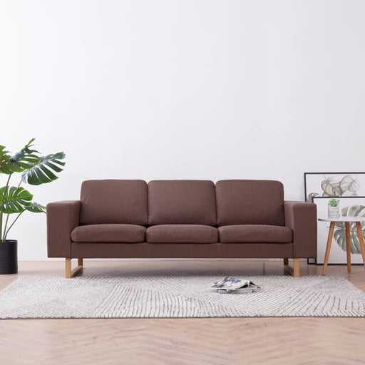 Canapea cu 3 locuri, maro, material textil - WALTI WALTI