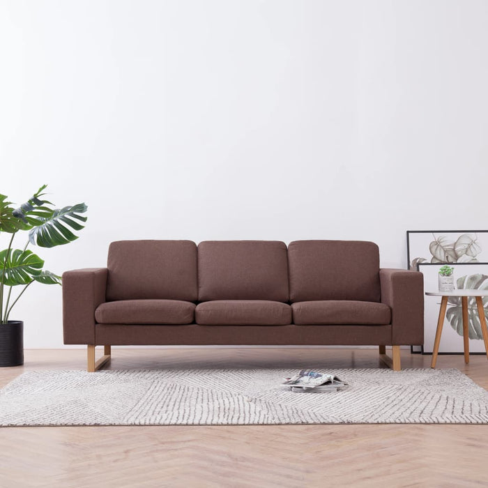 Canapea cu 3 locuri, maro, material textil - WALTI WALTI