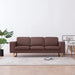 Canapea cu 3 locuri, maro, material textil - WALTI WALTI