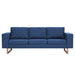 Canapea cu 3 locuri, albastru, material textil - WALTI WALTI