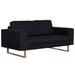 Canapea cu 2 locuri, negru, material textil - WALTI WALTI