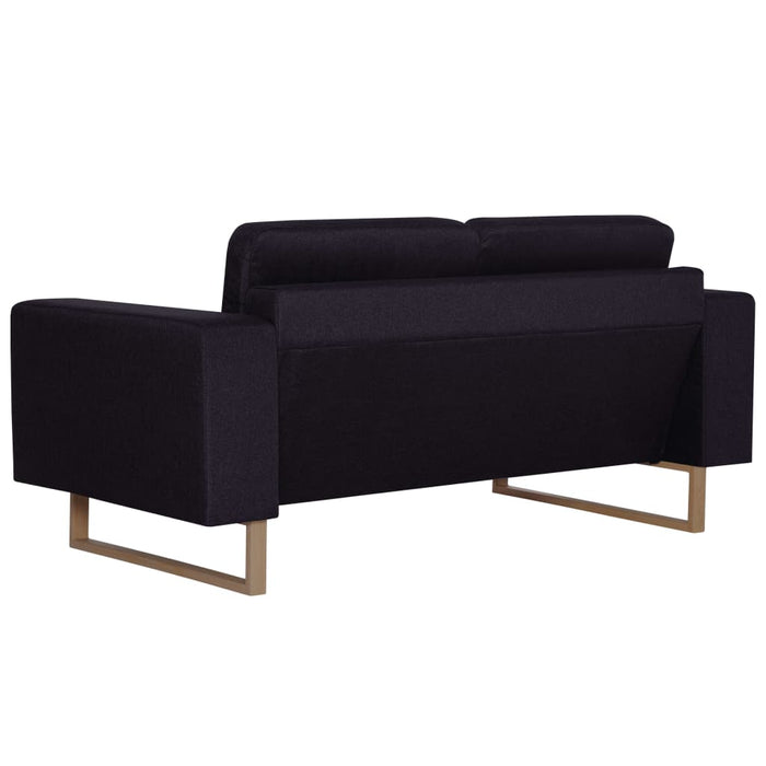 Canapea cu 2 locuri, negru, material textil - WALTI WALTI