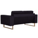 Canapea cu 2 locuri, negru, material textil - WALTI WALTI