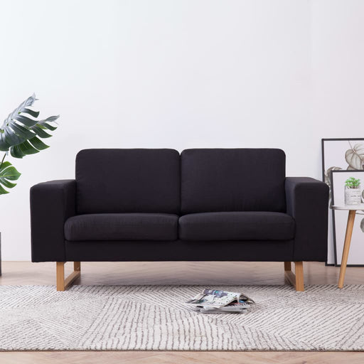 Canapea cu 2 locuri, negru, material textil - WALTI WALTI