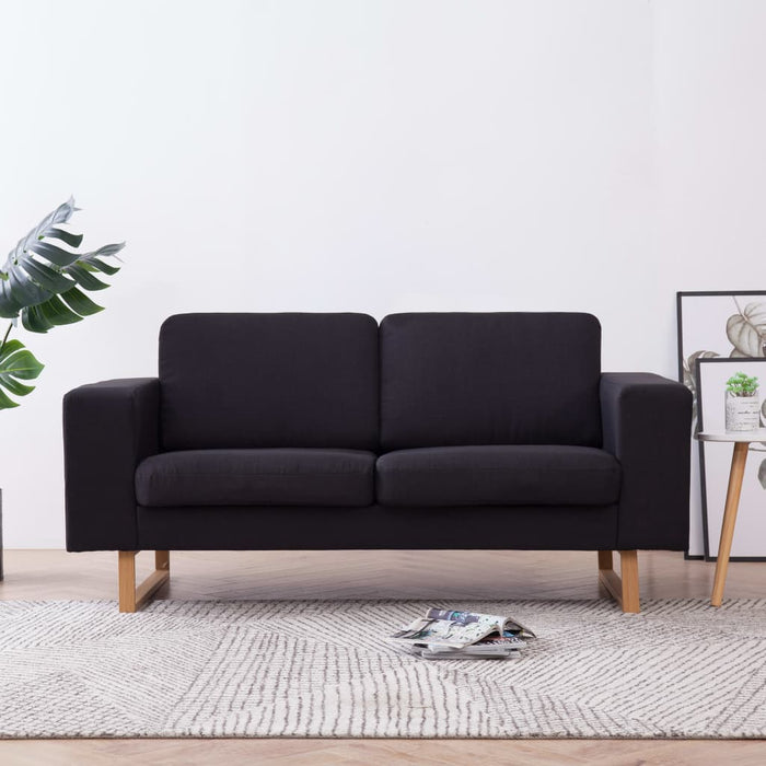 Canapea cu 2 locuri, negru, material textil - WALTI WALTI