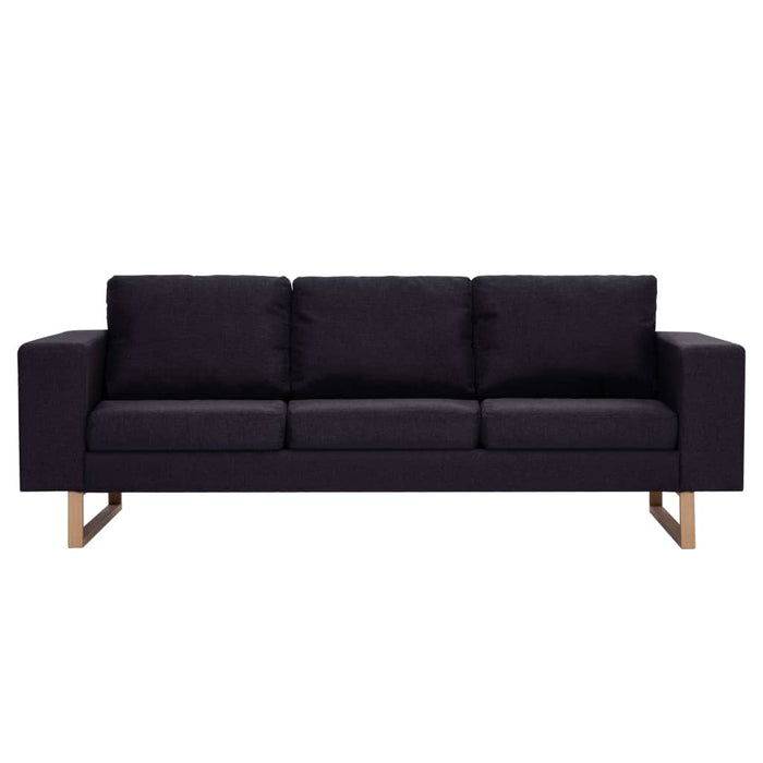 Canapea cu 3 locuri, negru, material textil WALTI
