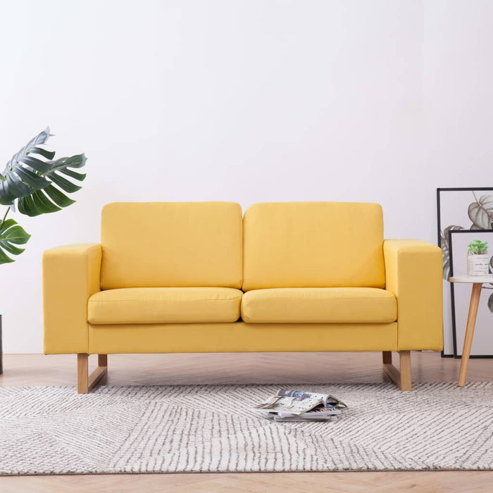 Canapea cu 2 locuri, galben, material textil - WALTI WALTI