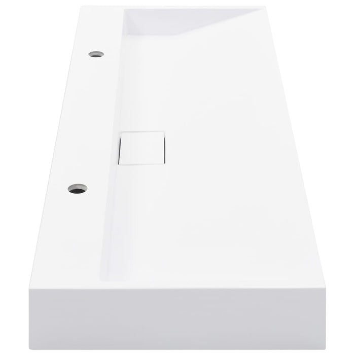 Chiuvetă, alb, 120x46x11cm, conglomerat turnat mineral/marmură - WALTI WALTI