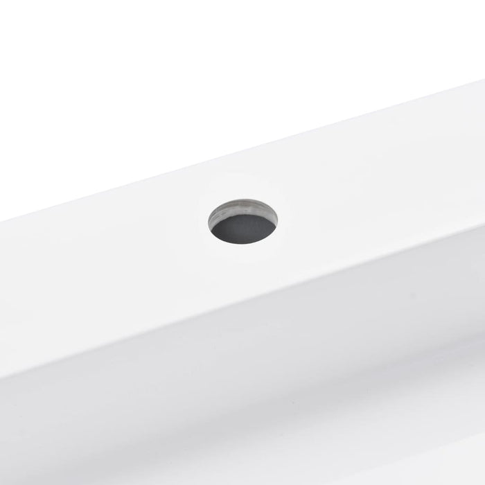 Chiuvetă, alb, 120x46x11cm, conglomerat turnat mineral/marmură - WALTI WALTI