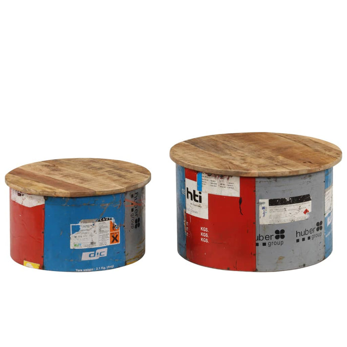 Măsuțe de cafea, 2 buc., lemn masiv de mango WALTI