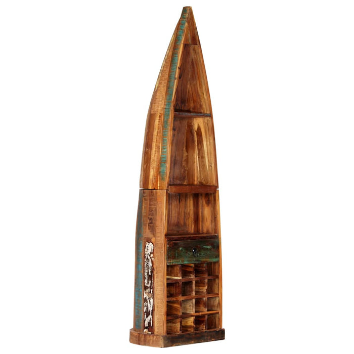 Dulap de vinuri, 50 x 40 x 180 cm, lemn masiv reciclat - WALTI WALTI