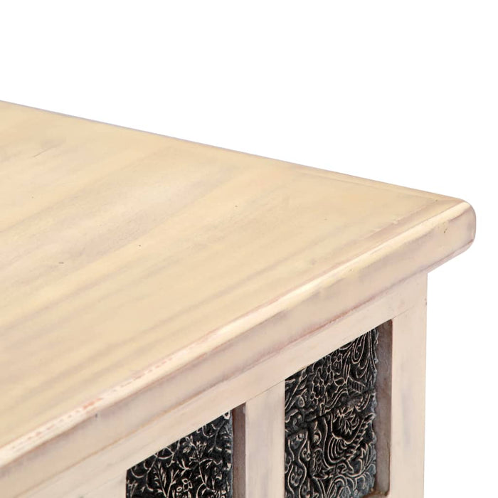 Ladă de depozitare, alb, 110x40x45 cm, lemn masiv de acacia WALTI