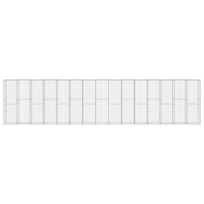 Perete gabion cu capace, 900 x 50 x 200 cm, oțel galvanizat - WALTI WALTI