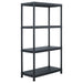 Rafturi de depozitare, 2 buc. negru, 60 x 30 x 138 cm plastic - WALTI WALTI