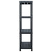 Rafturi de depozitare, 2 buc. negru, 60 x 30 x 138 cm plastic - WALTI WALTI
