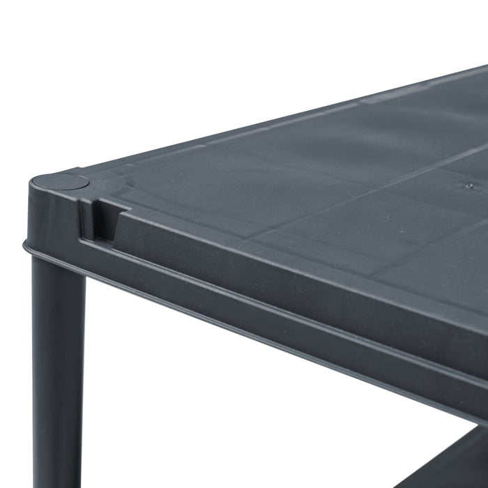 Rafturi de depozitare, 2 buc. negru, 60 x 30 x 138 cm plastic - WALTI WALTI