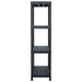 Rafturi de depozitare, 5 buc. negru, 60 x 30 x 138 cm plastic - WALTI WALTI