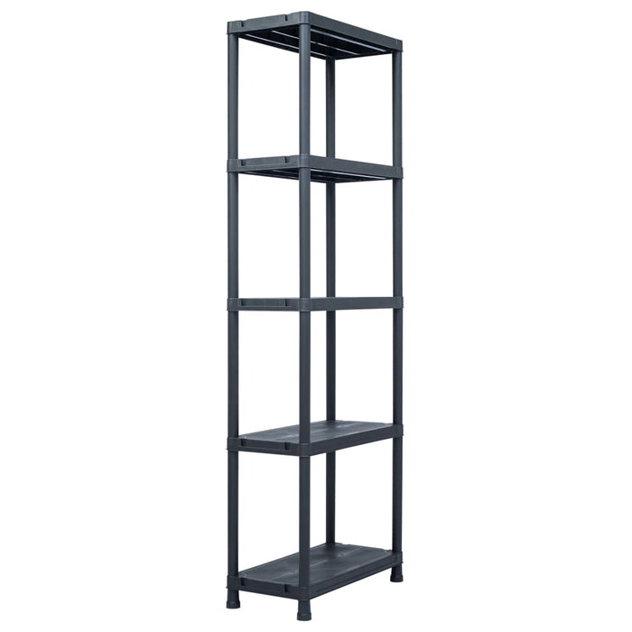 Rafturi de depozitare 2 buc. negru 60x30x180 cm plastic 125 kg - WALTI WALTI