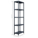 Rafturi de depozitare 2 buc. negru 60x30x180 cm plastic 125 kg - WALTI WALTI