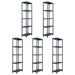 Rafturi de depozitare 5 buc. negru 60x30x180 cm plastic 125 kg - WALTI WALTI