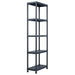 Rafturi de depozitare 5 buc. negru 60x30x180 cm plastic 125 kg - WALTI WALTI
