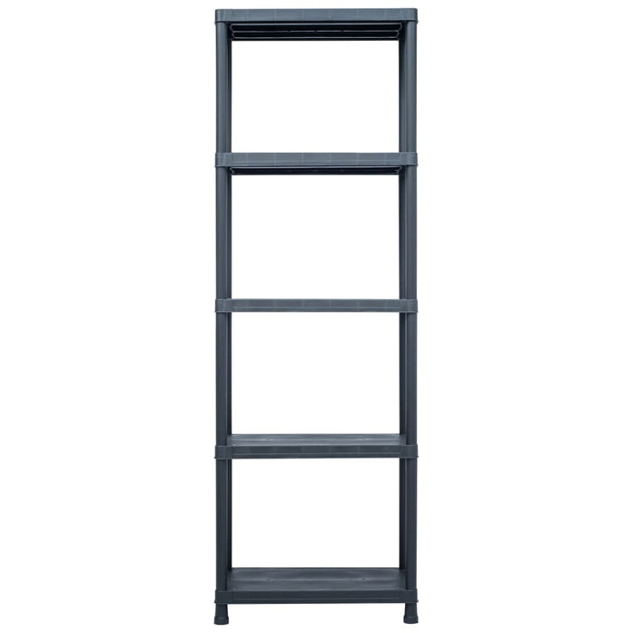 Rafturi de depozitare 5 buc. negru 60x30x180 cm plastic 125 kg - WALTI WALTI