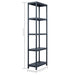 Rafturi de depozitare 5 buc. negru 60x30x180 cm plastic 125 kg - WALTI WALTI