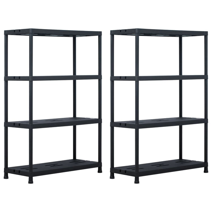 Rafturi de depozitare 2 buc. negru 90x40x138 cm plastic 220 kg WALTI