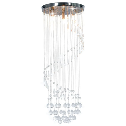 Lustră cu mărgele de cristal, argintiu, spirală, G9 - WALTI WALTI