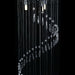 Lustră cu mărgele de cristal, argintiu, spirală, G9 - WALTI WALTI