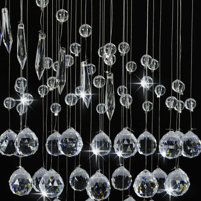 Lustră cu mărgele de cristal, argintiu, spirală, G9 - WALTI WALTI