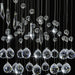 Lustră cu mărgele de cristal, argintiu, spirală, G9 - WALTI WALTI