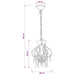 Candelabru cu mărgele, alb, rotund, E14 - WALTI WALTI