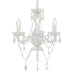 Candelabru cu mărgele, alb, rotund, 3 becuri E14 - WALTI WALTI