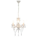 Candelabru cu mărgele, alb, rotund, 3 becuri E14 - WALTI WALTI